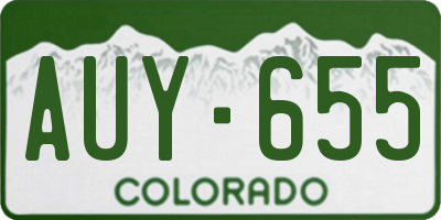 CO license plate AUY655