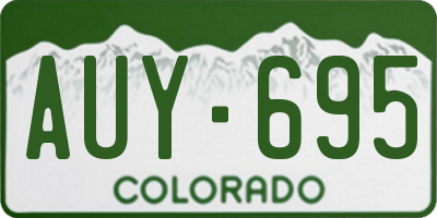 CO license plate AUY695