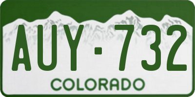 CO license plate AUY732