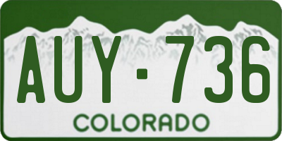 CO license plate AUY736