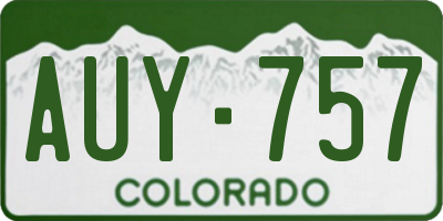 CO license plate AUY757