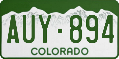 CO license plate AUY894