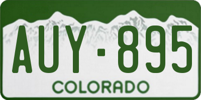 CO license plate AUY895