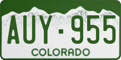 CO license plate AUY955