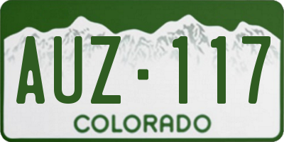CO license plate AUZ117