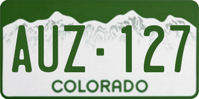 CO license plate AUZ127