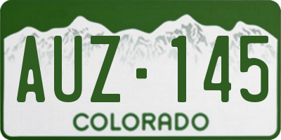 CO license plate AUZ145