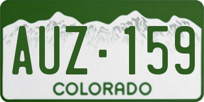 CO license plate AUZ159