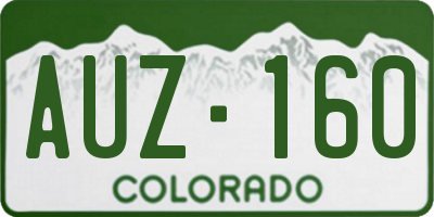 CO license plate AUZ160