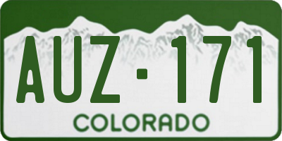 CO license plate AUZ171