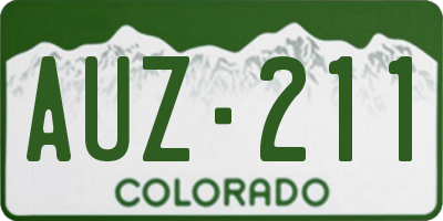 CO license plate AUZ211