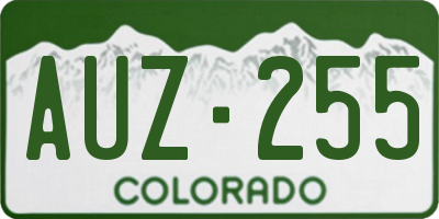 CO license plate AUZ255