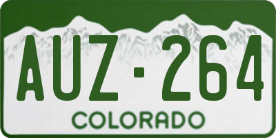 CO license plate AUZ264