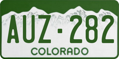 CO license plate AUZ282