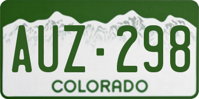 CO license plate AUZ298