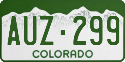 CO license plate AUZ299