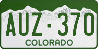 CO license plate AUZ370