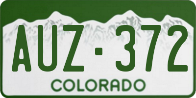 CO license plate AUZ372