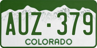 CO license plate AUZ379