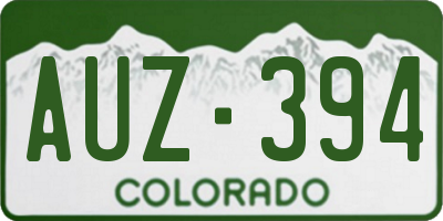 CO license plate AUZ394