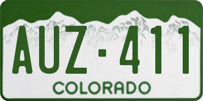 CO license plate AUZ411