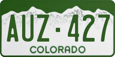 CO license plate AUZ427