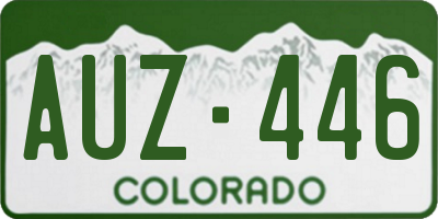 CO license plate AUZ446