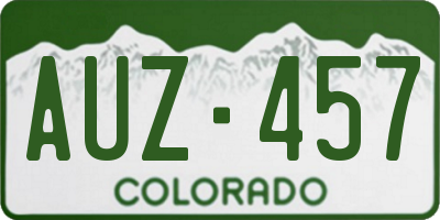 CO license plate AUZ457