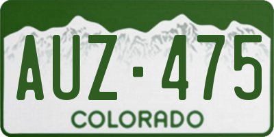 CO license plate AUZ475