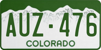 CO license plate AUZ476