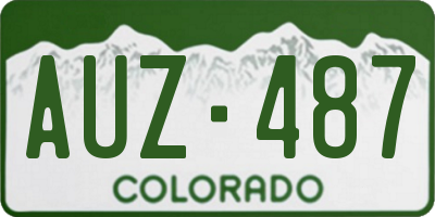 CO license plate AUZ487