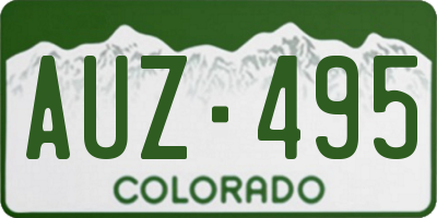 CO license plate AUZ495