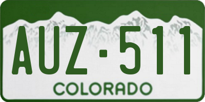 CO license plate AUZ511