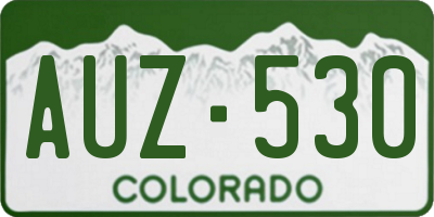 CO license plate AUZ530