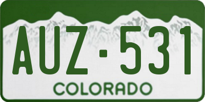 CO license plate AUZ531