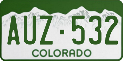 CO license plate AUZ532