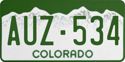 CO license plate AUZ534