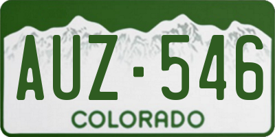 CO license plate AUZ546