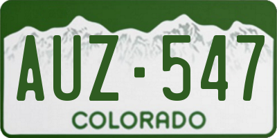 CO license plate AUZ547