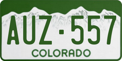 CO license plate AUZ557