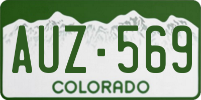 CO license plate AUZ569
