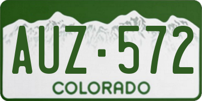 CO license plate AUZ572