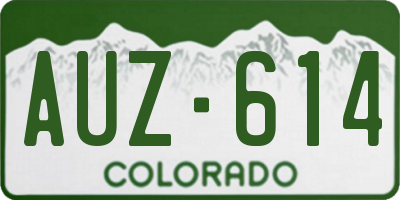 CO license plate AUZ614