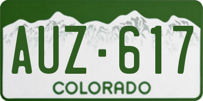 CO license plate AUZ617