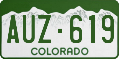 CO license plate AUZ619