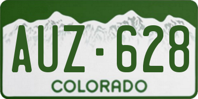 CO license plate AUZ628