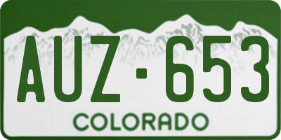 CO license plate AUZ653