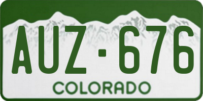 CO license plate AUZ676