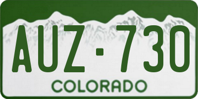 CO license plate AUZ730