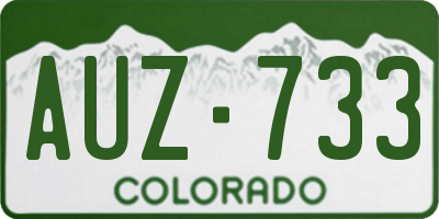 CO license plate AUZ733